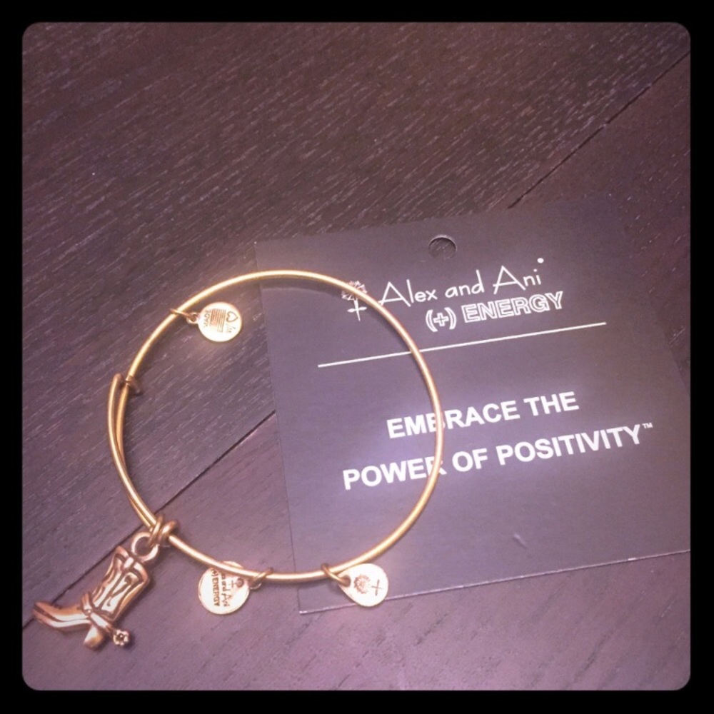 Alex & Ani gold cowboy boot